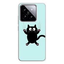 Силиконовый чехол с котиком для Xiaomi 15 (Падающий кот)