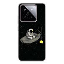 Силиконовый Чехол с принтом "Космонавты" на Xiaomi 15 – Космонавт на рыбалке