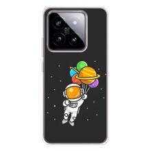 Силиконовый Чехол с принтом "Космонавты" на Xiaomi 15 – Космонавт с шариками