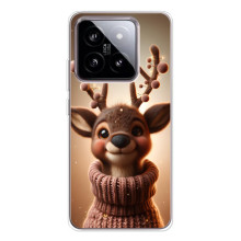 Яскравий чохол для Xiaomi 15 з Зимові Оленята – Олень в светрі