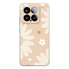 Чехол с цветочным принтом на 15С Про (Бежевые цветы)