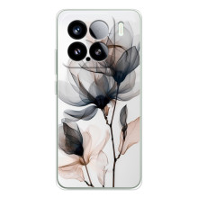 Чехол с цветочным принтом на 15С Про (Цветы на белом)