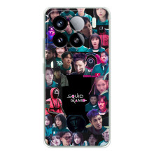 Чехол Гра в кальмара для Xiaomi 15S Pro – Коллаж игры кальмара