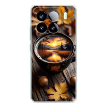 Чехол с уникальным дизайном «Осень с кофе» для Xiaomi 15S Pro – Тёмный кофе