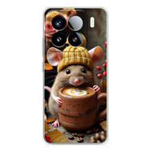 Печатный чехол «Зверята с кофе» для Xiaomi 15S Pro – Медведь с кофе