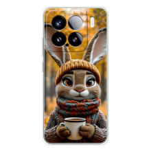 Печатный чехол «Зверята с кофе» для Xiaomi 15S Pro – Зайчик с кофе