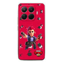 Бампер (ТПУ) с принтом Brawl Stars на Ксиоми 15Т Про (Кольт на красном)