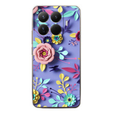 Чехлы с Цветами для Xiaomi 15T Pro (VPrint) (Цветочный дизайн)