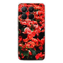 Чехлы с Цветами для Xiaomi 15T Pro (VPrint) (Цветы красные)