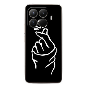 Чехлы (Знак сердечка) на Xiaomi 15T Pro – Сердце на черном