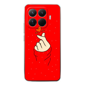 Чехлы (Знак сердечка) на Xiaomi 15T Pro – Сердце на красном