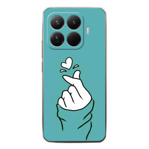 Чехлы (Знак сердечка) на Xiaomi 15T Pro – Сердечко на бирюзовом