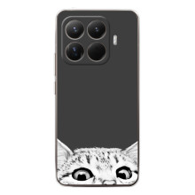 Чехол на Сяоми 15Т Про с Котами (VPrint) (Выглядывает кот)