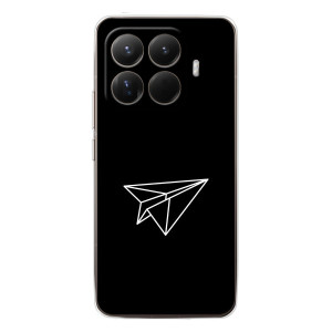 Чохол з картинками на чорному фоні для Xiaomi 15T Pro – Літак
