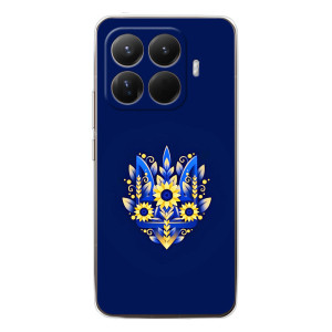 Чохол з картинкою (Патріотичний ГЕРБ) на Xiaomi 15T Pro (Герб в квітах)