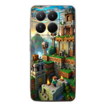 Чехол с картинками Майнкрафт для  – Город Майнкрафт