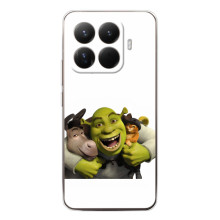 Печатный чехол с принтом Шрек для Xiaomi 15T Pro – Шрек осел и кот