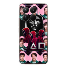 Чехол Гра в кальмара для Xiaomi 15T Pro – Персонажи игры кальмара