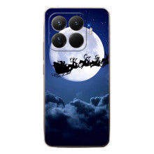 Новогодние Чехлы для Сяоми 15Т Про (VPrint) (Санта - луна)