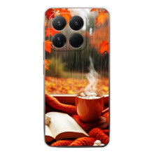 Чехол с уникальным дизайном «Осень с кофе» для Xiaomi 15T Pro – Кофе и дождь