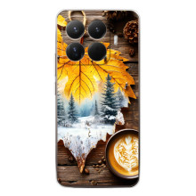 Чехол с уникальным дизайном «Осень с кофе» для Xiaomi 15T Pro – Осенне-зимнее кофе