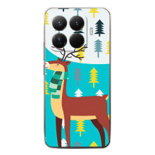 Силіконовий бампер з картинкою звірів для Xiaomi 15T Pro (Олень із шарфом)