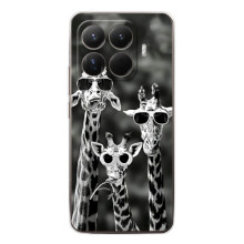 Силіконовий чохол з КАРТИНКАМИ літо для Xiaomi 15T Pro (AlphaPrint) (Жирафи в окулярах)