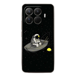 Силиконовый Чехол с принтом "Космонавты" на Xiaomi 15T Pro – Космонавт на рыбалке