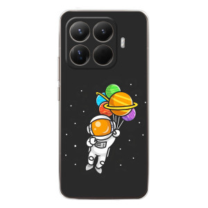 Силиконовый Чехол с принтом "Космонавты" на Xiaomi 15T Pro – Космонавт с шариками