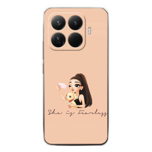 Силіконовый Чохол на Xiaomi 15T Pro з картинкой Модных девушек (З собакою)