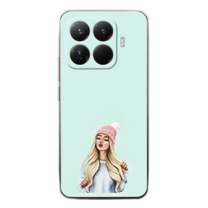 Силіконовый Чохол на Xiaomi 15T Pro з картинкой Модных девушек (В шапці)
