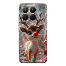 Яркий чехол для Xiaomi 15T Pro с Зимними Оленятами