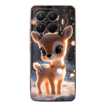 Яркий чехол для Xiaomi 15T Pro с Зимними Оленятами – Оленёнок