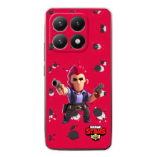 Бампер (ТПУ) с принтом Brawl Stars на Ксіоми 15Т (Кольт на красном)