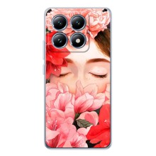 Чехлы (ART) Цветы на Xiaomi 15T (VPrint) (Глаза в цветах)