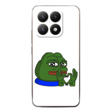 Чехлы с картинкой  Жаба Мем на Xiaomi 15T – Жаба сердечко