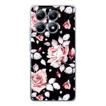 Чехлы с Цветами для Xiaomi 15T (VPrint) (Цветочки на черном)