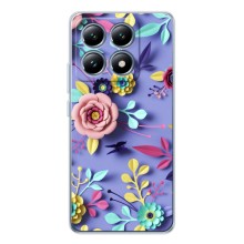 Чехлы с Цветами для Xiaomi 15T (VPrint) (Цветочный дизайн)