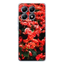 Чехлы с Цветами для Xiaomi 15T (VPrint) (Цветы красные)