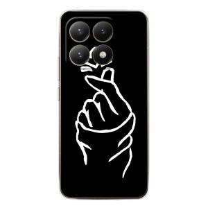 Чехлы (Знак сердечка) на Xiaomi 15T – Сердце на черном