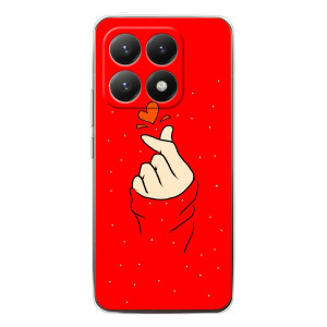 Чехлы (Знак сердечка) на Xiaomi 15T – Сердце на красном