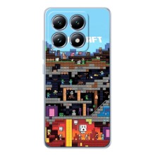 Чехол Майнкрафт на Xiaomi 15T (AlphaPrint) Minecraft (фон Minecraft)