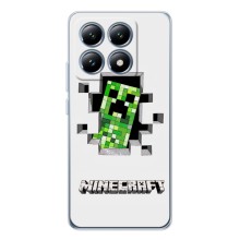 Чехол Майнкрафт на Xiaomi 15T (AlphaPrint) Minecraft (крипер Майнкрафт)