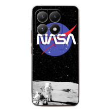 Силиконовый бампер с принтом "Наса" на Xiaomi 15T – Nasa на луне
