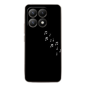 Чехол с картинками на черном фоне для Xiaomi 15T – Ноты