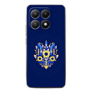 Чохол з картинкою (Патріотичний ГЕРБ) на Xiaomi 15T (Герб в квітах)