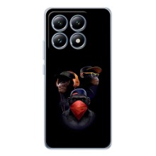 Чехол с Обезьянами Xiaomi 15T - (AlphaPrint) (Три обезьяны)