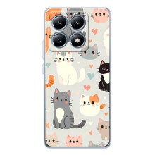 Чехол с рисунком кот на Xiaomi 15T (Коллаж котов)