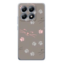 Чехол с рисунком кот на Xiaomi 15T (Лапы и усы)