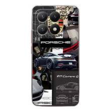 Чехол с авто Порше для Xiaomi 15T – Коллаж Порше